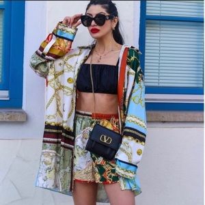 ZARA NWT Oversized Patchwork Shirt S